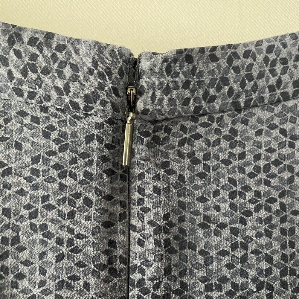 Rebecca Taylor Silk High Low Midi Skirt Blue Asymmetrical Ruffle Hem Size 6 -C - Picture 4 of 12